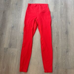 Vibrant Red High-Waisted Leggings